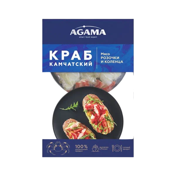 Agama краб Камчатка эт роза жана тизе 200г