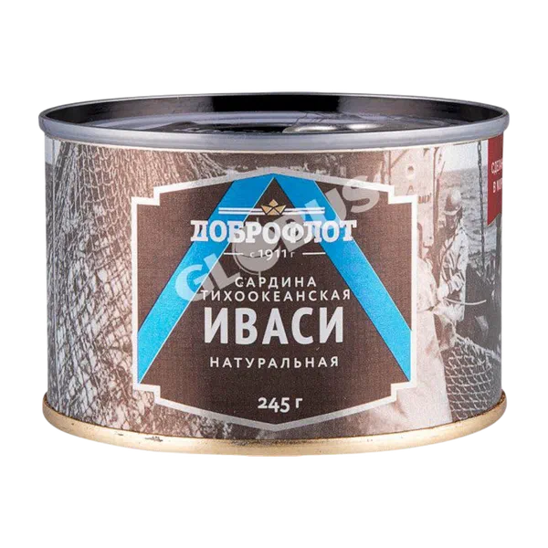 Сардина Доброфлот тихоокеан. иваси натур. 245г ж/б