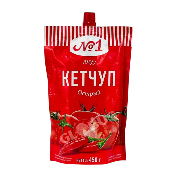 Кетчуп №1 острый 450г д/п PL1