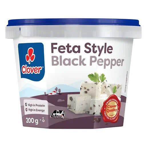 Clover Feta Black Pepper 200g