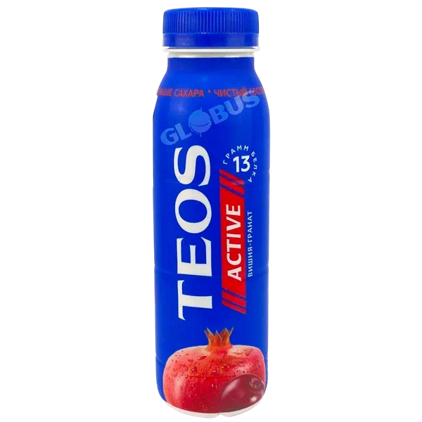 Йогурт питьевой Савушкин Teos вишня/гранат 1,8% 260г п/б РЦ