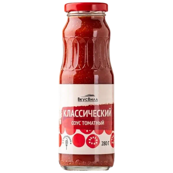 Соус Вкусвилл томатный классический 280г ст/б