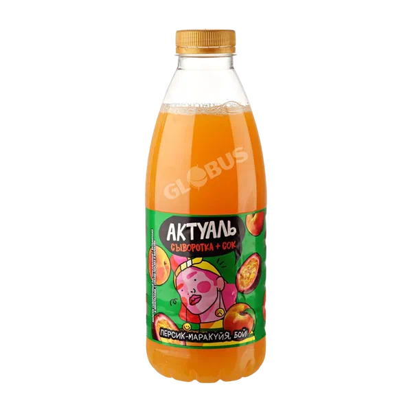 Сыворотка Актуаль+сок персик/маракуйя 0,1% 930г Россия 6 п/б