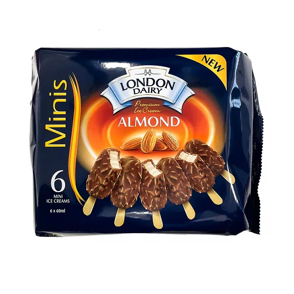 L/D 3FLVR(ALMND-C/B-B/C)6X60ML - 3 FLAVORS ALMOND CHOCOLATE ICE CREAM MULTIPACK
