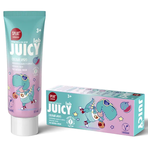 Паста зубн Splat Juicy Lab фтор детск арбуз 55мл