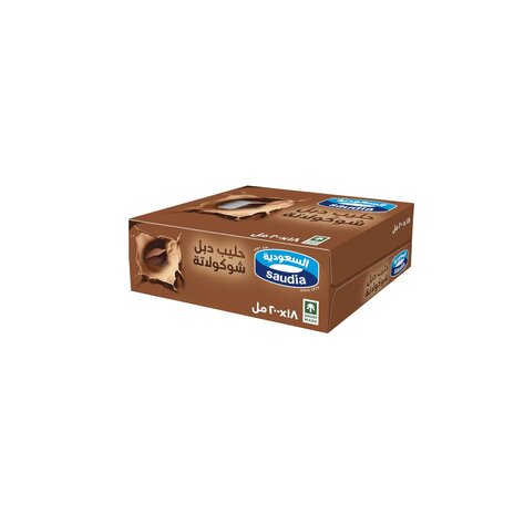 Saudia Flavored Milk Double Chocolate 200Ml X 18