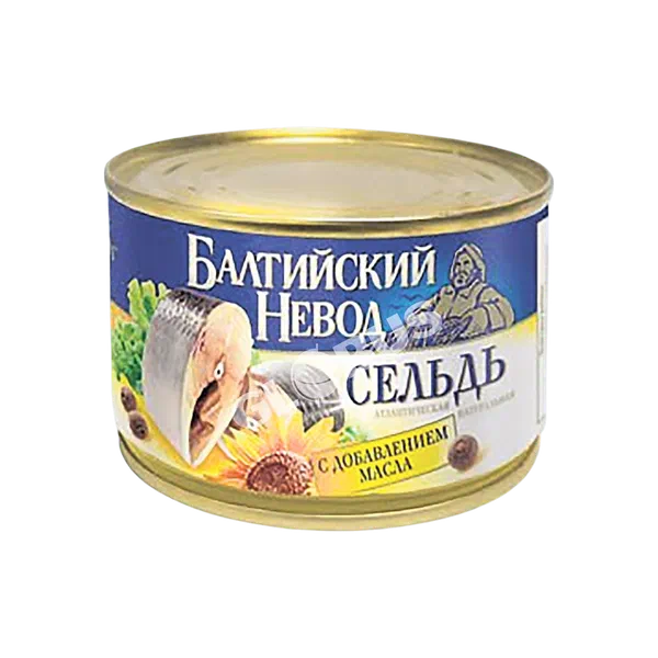 Сельдь атлан. Балтийский невод натур. с доб.масла 240г ж/б