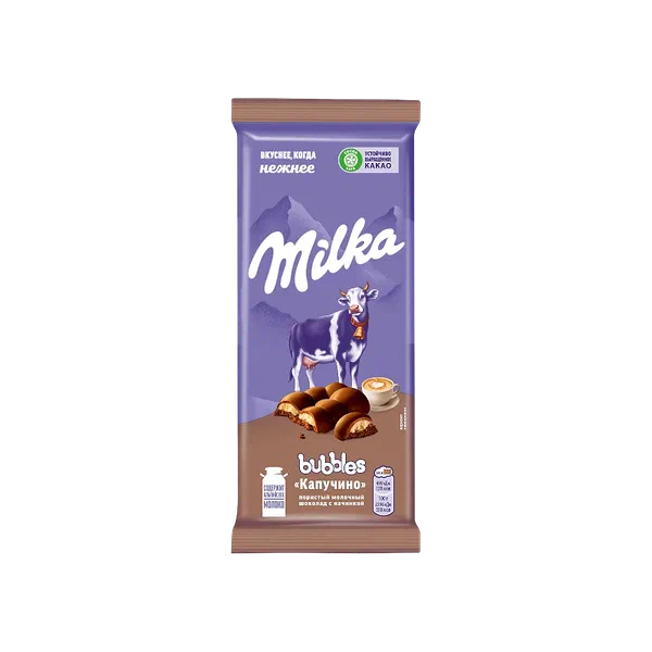 Шоколад Milka Bubbles мол. пористый капучино 97г KraftFoods