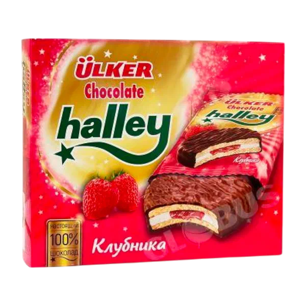 Печенье Ulker Halley клубника шок. 300г Казакстан 10