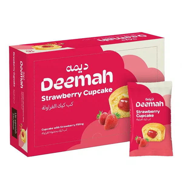 DEEMAH CUPCAKES STRAWBERRY 25G - MINI STRAWBERRY CUPCAKE