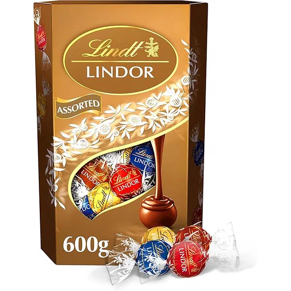 LINDT LINDOR ASSRTD CHOCO 600G - LARGE LINDOR ASSORTED TRUFFLES GIFT