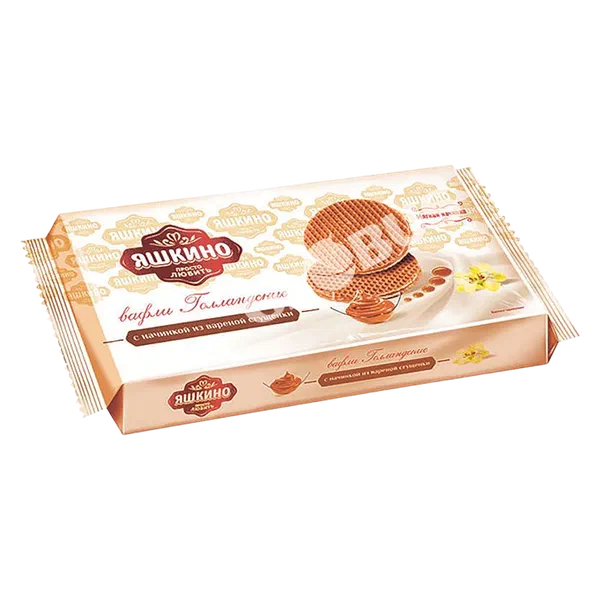 Вафли Яшкино с начинкой из вареной сгущенки 290г