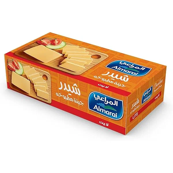 ALMARAI LOW FAT PROCESSED CHEDDAR CHEESE BLOCK 454G