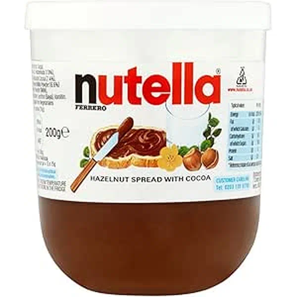 NUTELLA FERRERO HAZELNUT AND COCOA SPREAD COMPACT JAR 200G