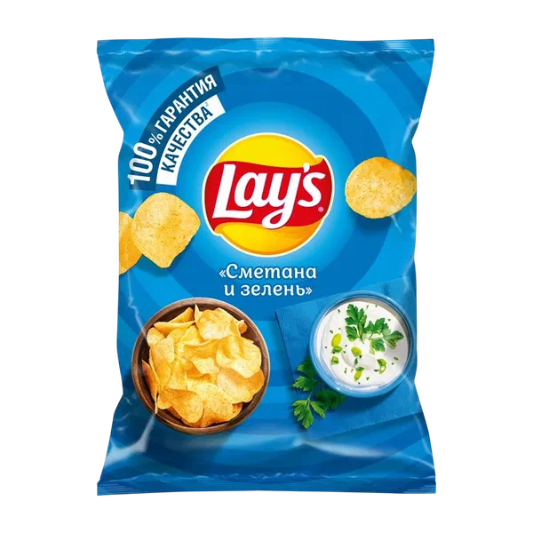 Lay's Жашылча каймак чипсылары 37г п/п