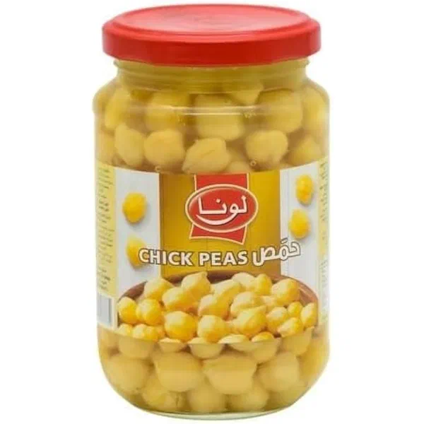 LUNA PREMIUM CHICKPEAS WHOLE LEGUMES IN GLASS JAR 370G