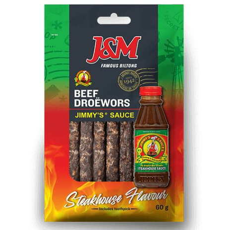 Beef Droëwors Jimmy’s Sauce 60g