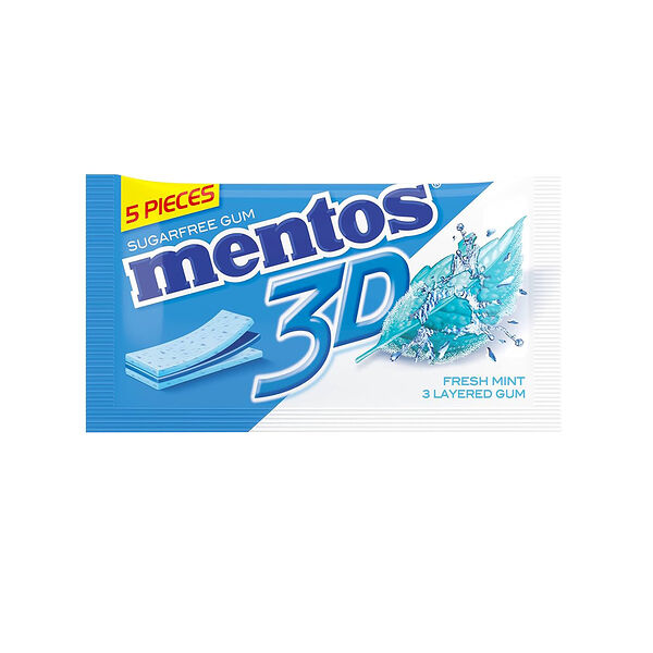 Mentos 3D Sugar Free Gum Freshmint 8.5Gm