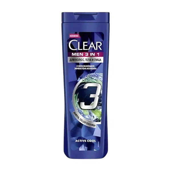 Шампунь UN Clear Men ментол 3в1 380мл