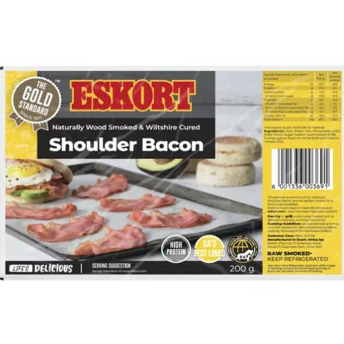 Eskort Wood Smoked Shoulder Bacon 200g