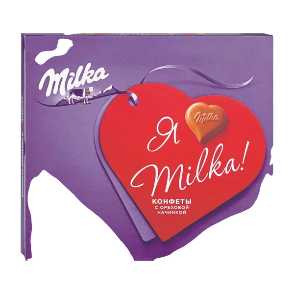 Конфеты шок. Milka орех 110г