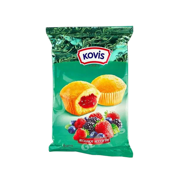 Маффины мини Kovis ягодное ассорти 200г