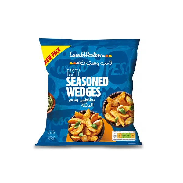 LAMB WESTON SEASONED POTATO WEDGES WITH SKIN-ON 750G