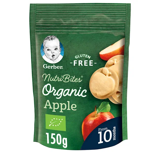 GERBER NATURE-SELECT ORGANIC APPLE AND WHEAT BISCUITS 150G
