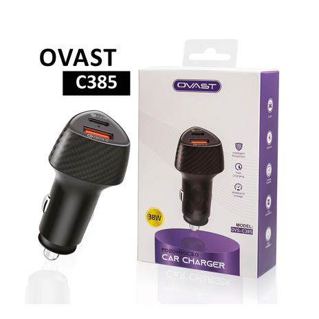 Ovast Car Charger With Usb Port And Pd Port C385