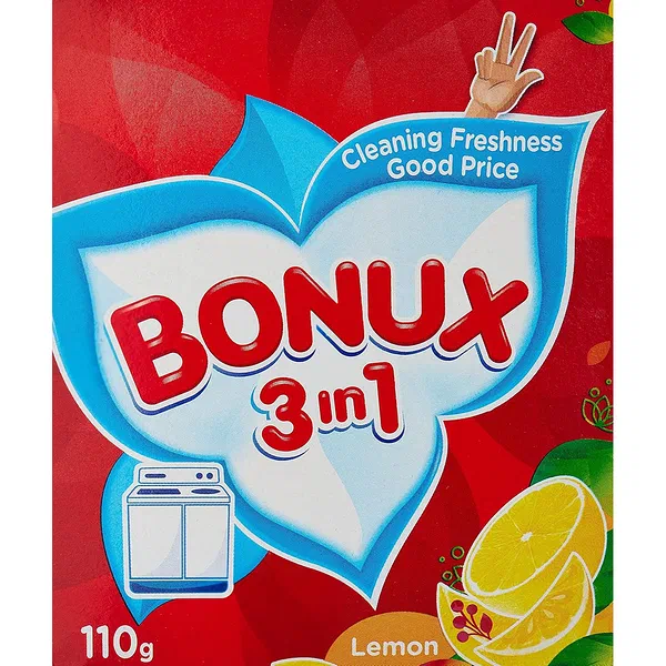 BONUX 3-IN-1 ORIGINAL SCENT LAUNDRY POWDER DAILY PACK 110G