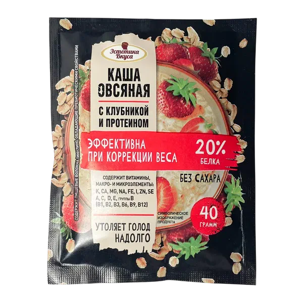 Каша Эстетика Вкуса клубника/протеин 40г