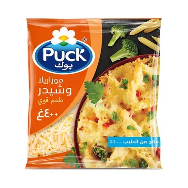 PUCK FRESH SHREDDED MOZZARELLA CHEESE LARGE VALUE PACK 400G
