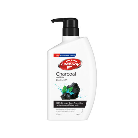 Lifebuoy Body Wash Charcoal  Mint 500 Ml