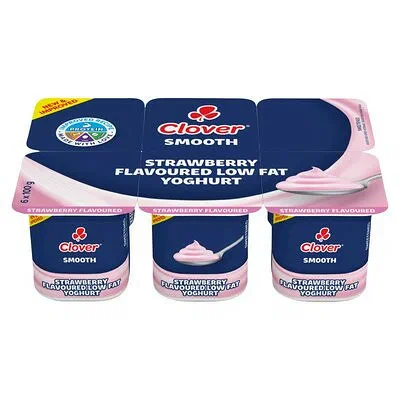 Clover Smooth Strawberry 6x100g