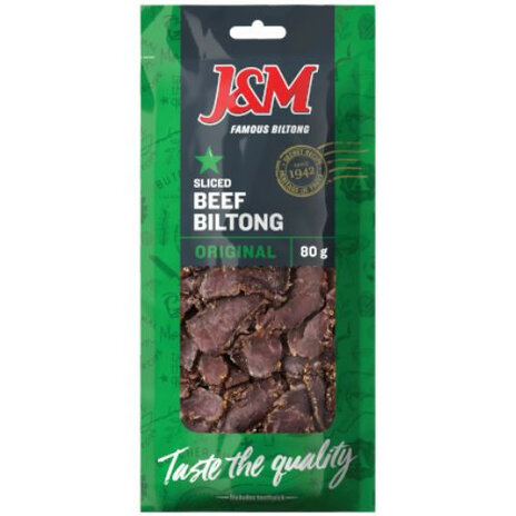 Beef Biltong Original Sliced 80g