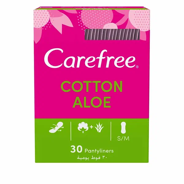 CAREFREE ALOE VERA INFUSED BREATHABLE PANTYLINERS 30-COUNT