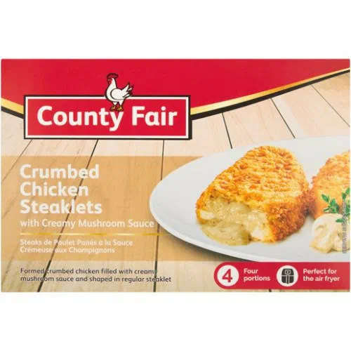 County Fair Frozen Chicken Steaklet With Mushroom Sauce 400g