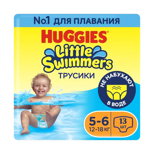Трусики-подгузники детск Huggies д/плавания (5-6) 13шт
