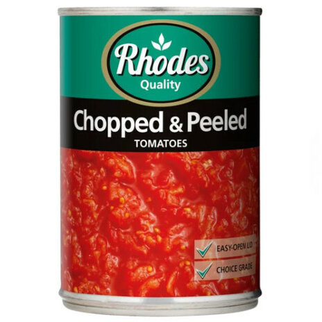 Rhodes Tomatoes Chopped & Peeled 410g
