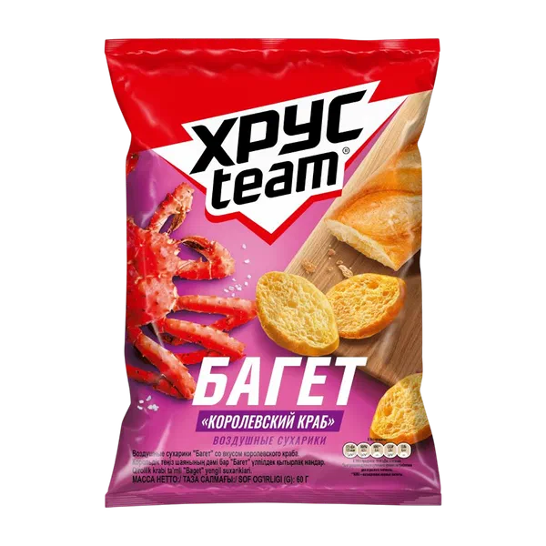 Сухарики Хрусteam багет корол. краб 60г Фрито Лей Россия