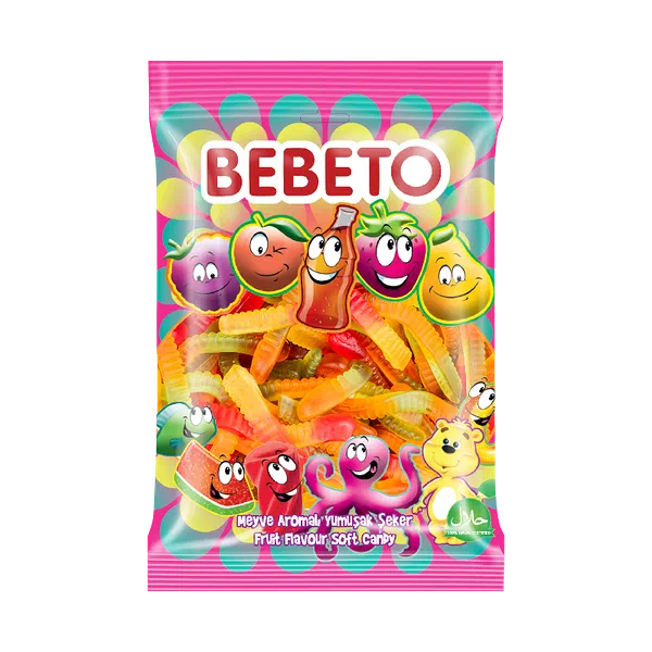Bebeto червячки в сахаре мармелады 80г