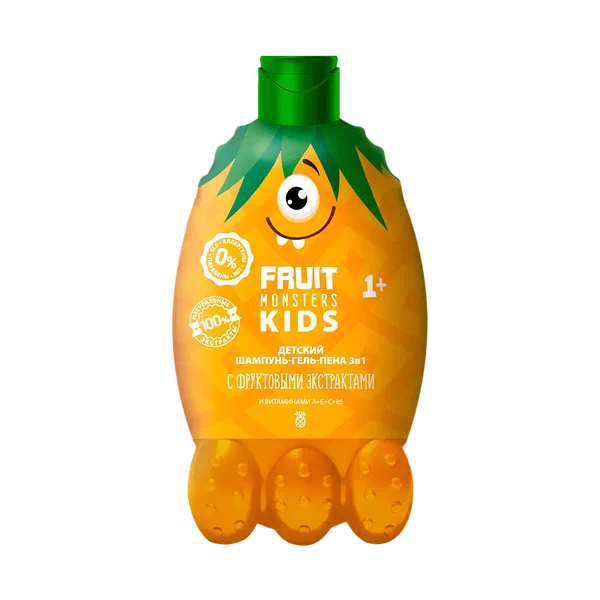 Шампунь-гель-пена Fruimonsters Ананас 3в1 400мл