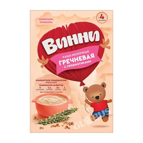 Каша дет. Винни мол. гречн. с 4мес 200г