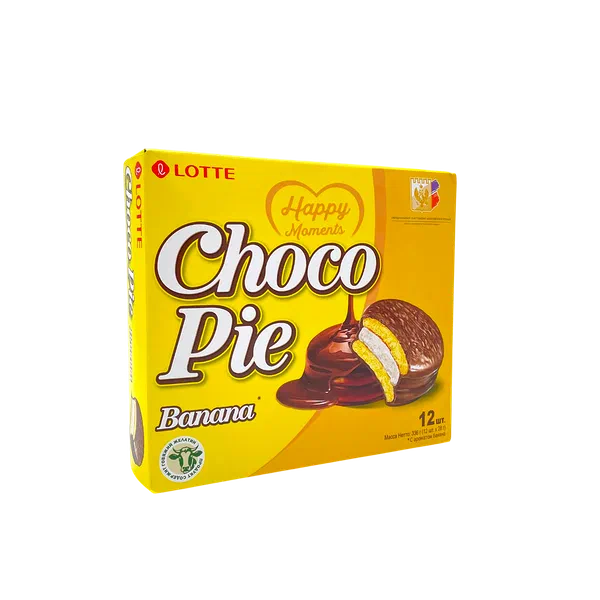 Lotte Choco pie Banana печеньеси 12даана 336г