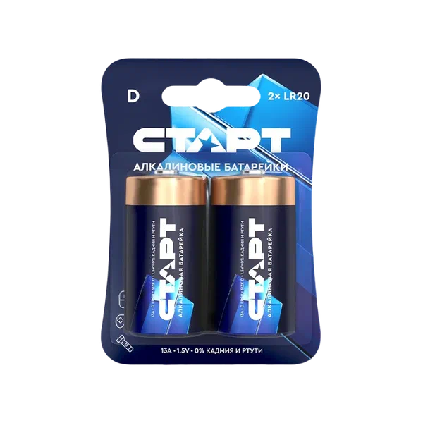 Батарейки Старт D blue 2шт LR20-BL2