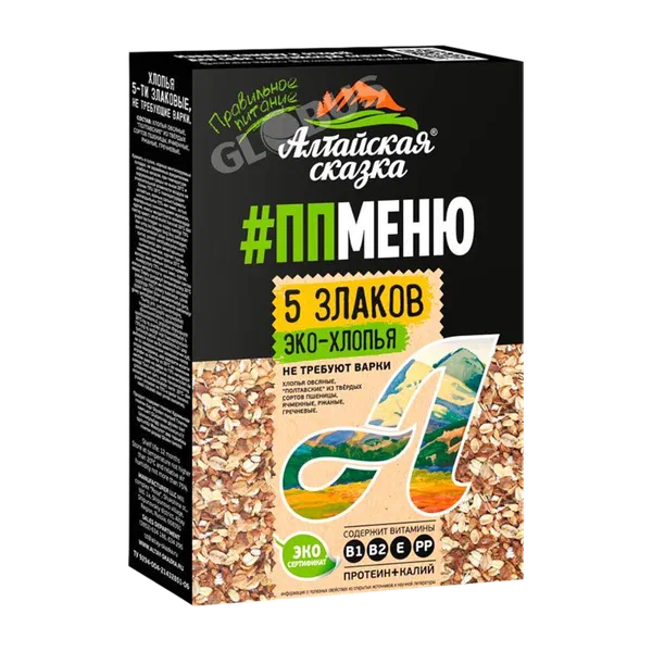 Хлопья Алтайская сказка 5 злаков кор 350г GL