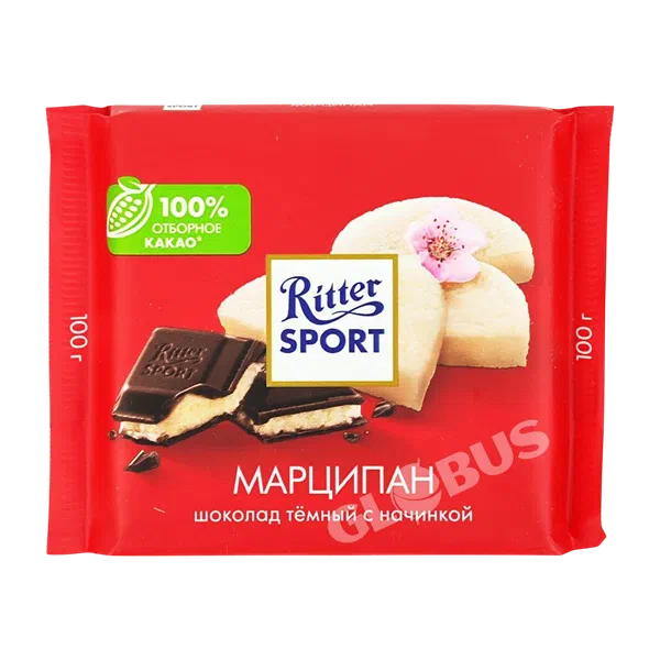 Шоколад Ritter Sport темн. марципан 100г