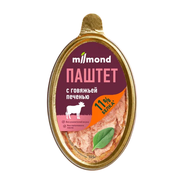 Паштет Milmond с говяжьей печенью 105г