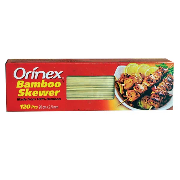 ORINEX TRADITIONAL BAMBOO BBQ SKEWERS MEDIUM SIZED 120-PIECE