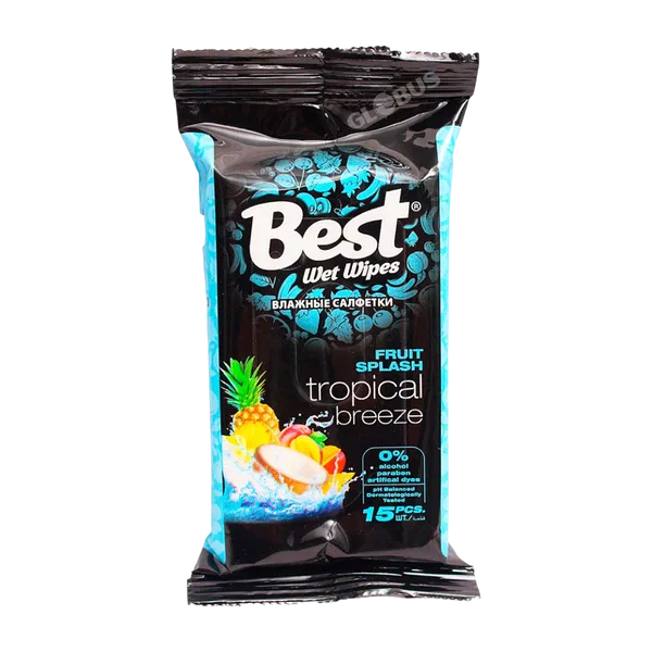 Салфетки влажн Best Fruit 15шт